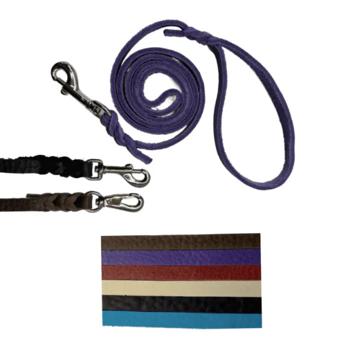 BR Flat Leather Leash 3/8 inch