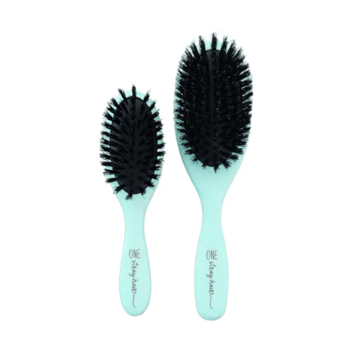 One Stray Hair Sea Glass Oval Cushioned Boar Bristle