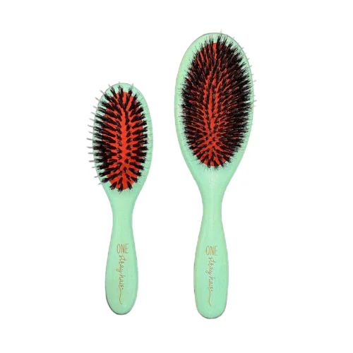 One Stray Hair Sea Glass Oval Boar Bristle with Pins