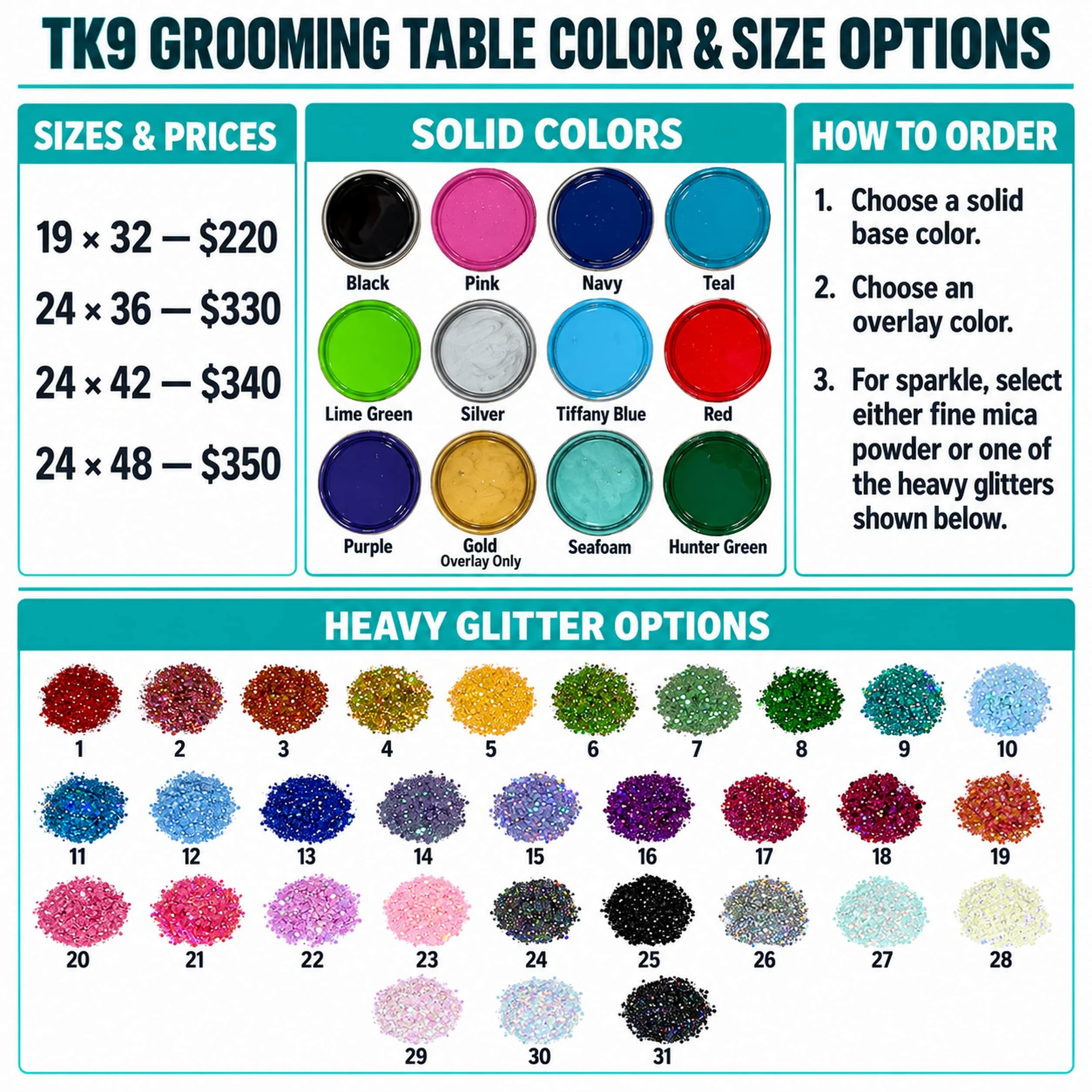 Grooming Table 24 x 36