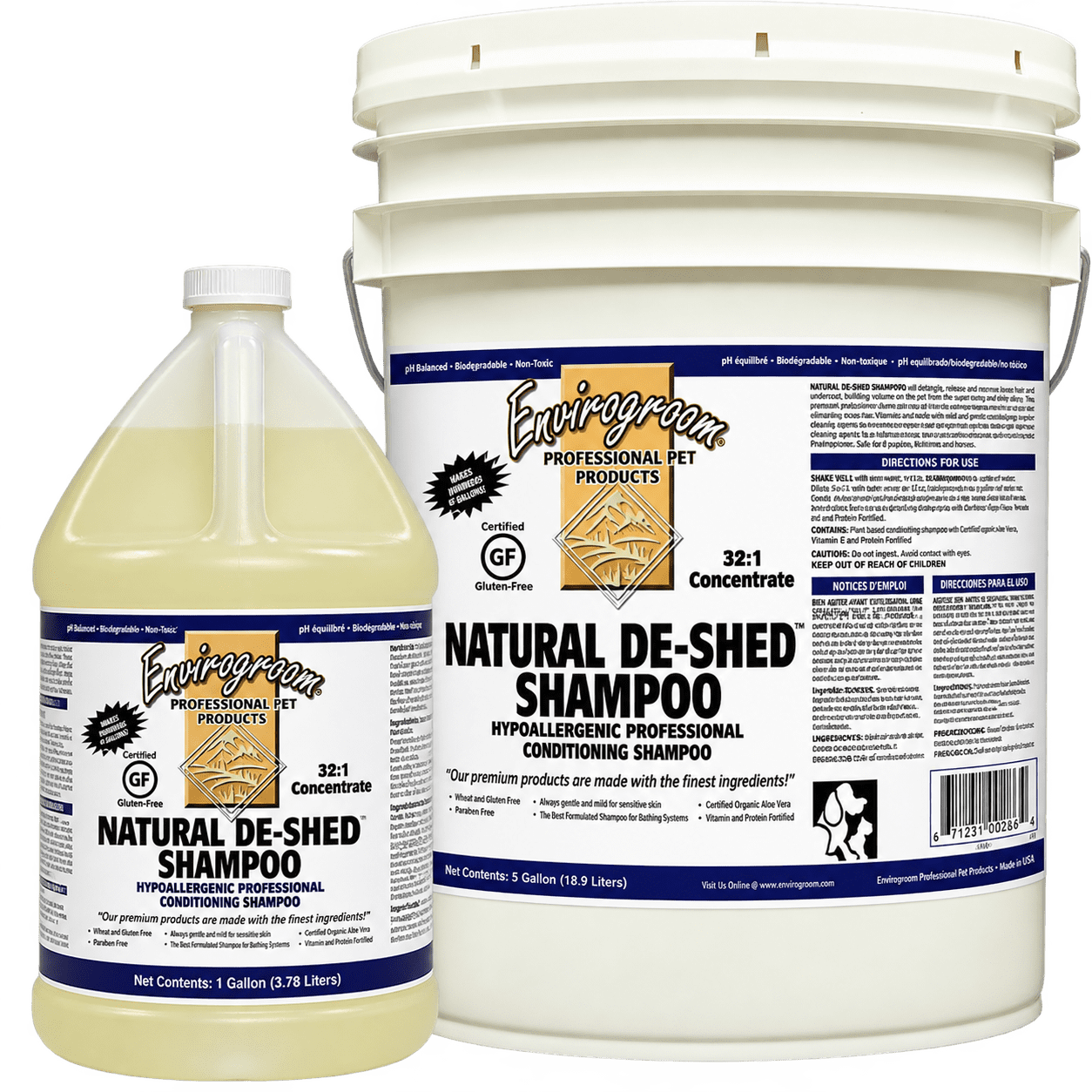 Envirogroom Natural De-Shed Shampoo - Image 1